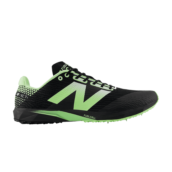 Men's New Balance FuelCell XC7 v5, Black/Mint Flash/White, 13 D Medium