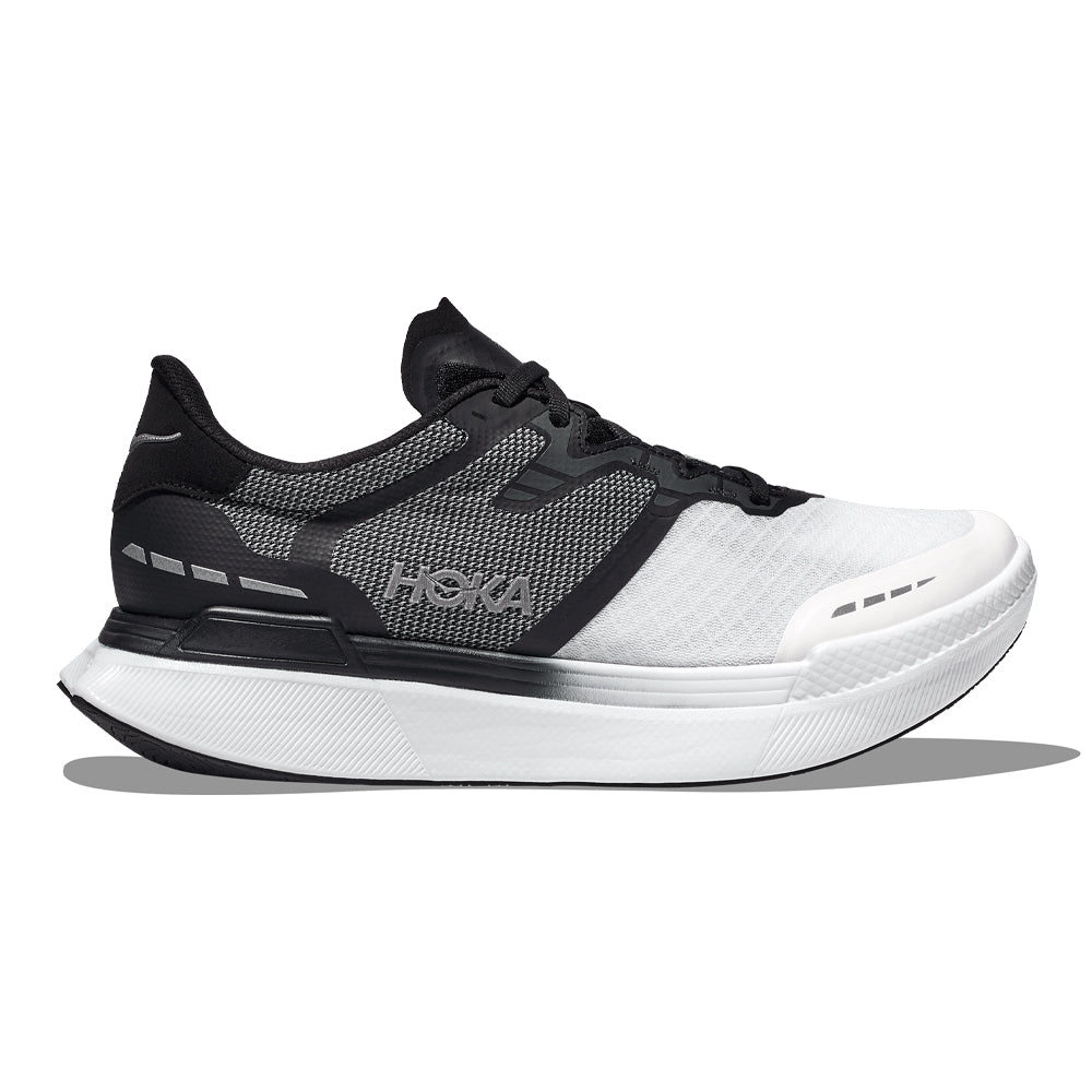 Women's Hoka Transport X, Black/White, 9 B Medium