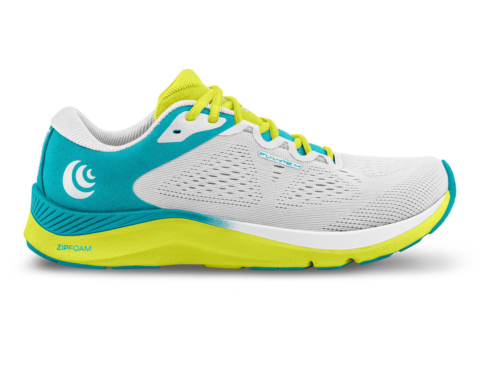 Women's Topo Athletic Fli-Lyte 4, White/Lime, 10 B Medium