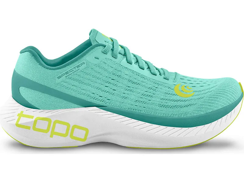 Women's Topo Athletic Specter, Aqua/Lime, 8 B Medium