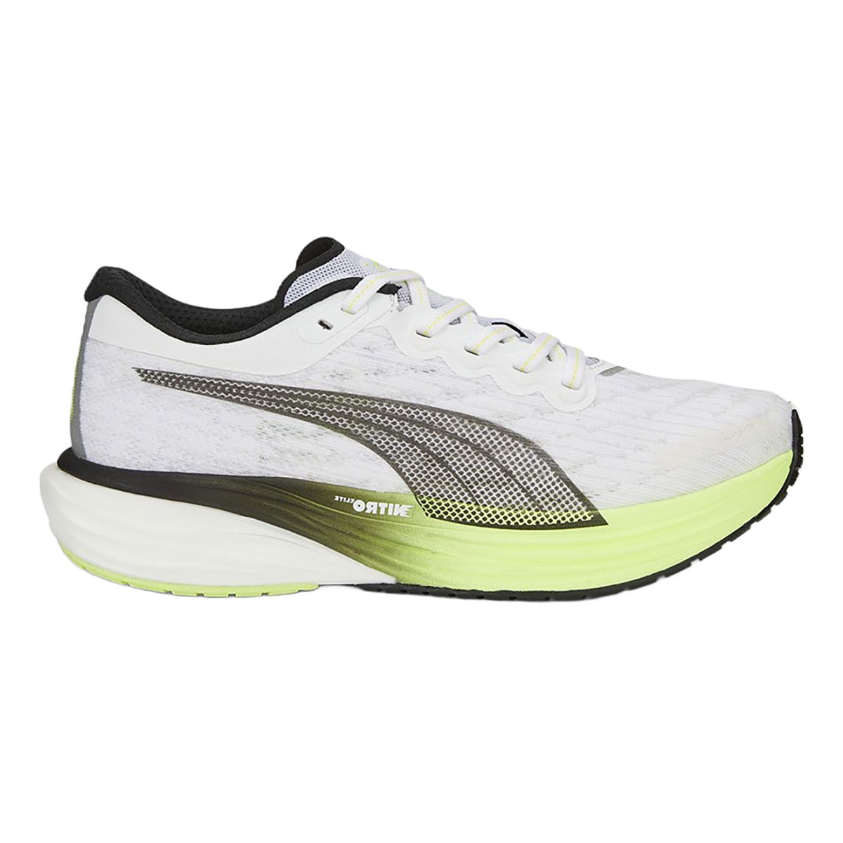 Women's Puma Deviate Nitro 2, Puma White/Fizzy Apple/Black, 10 B Medium
