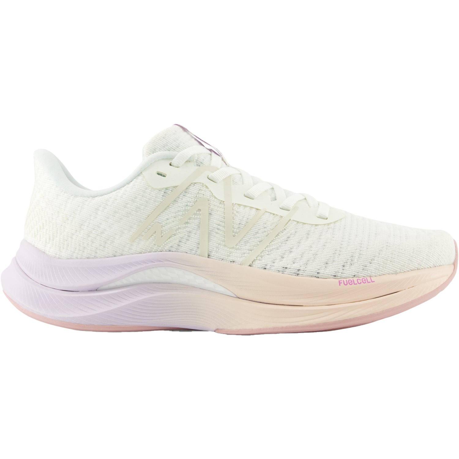 Women's New Balance FuelCell Propel v4, Sea Salt/Purple Fade, 10.5 B Medium