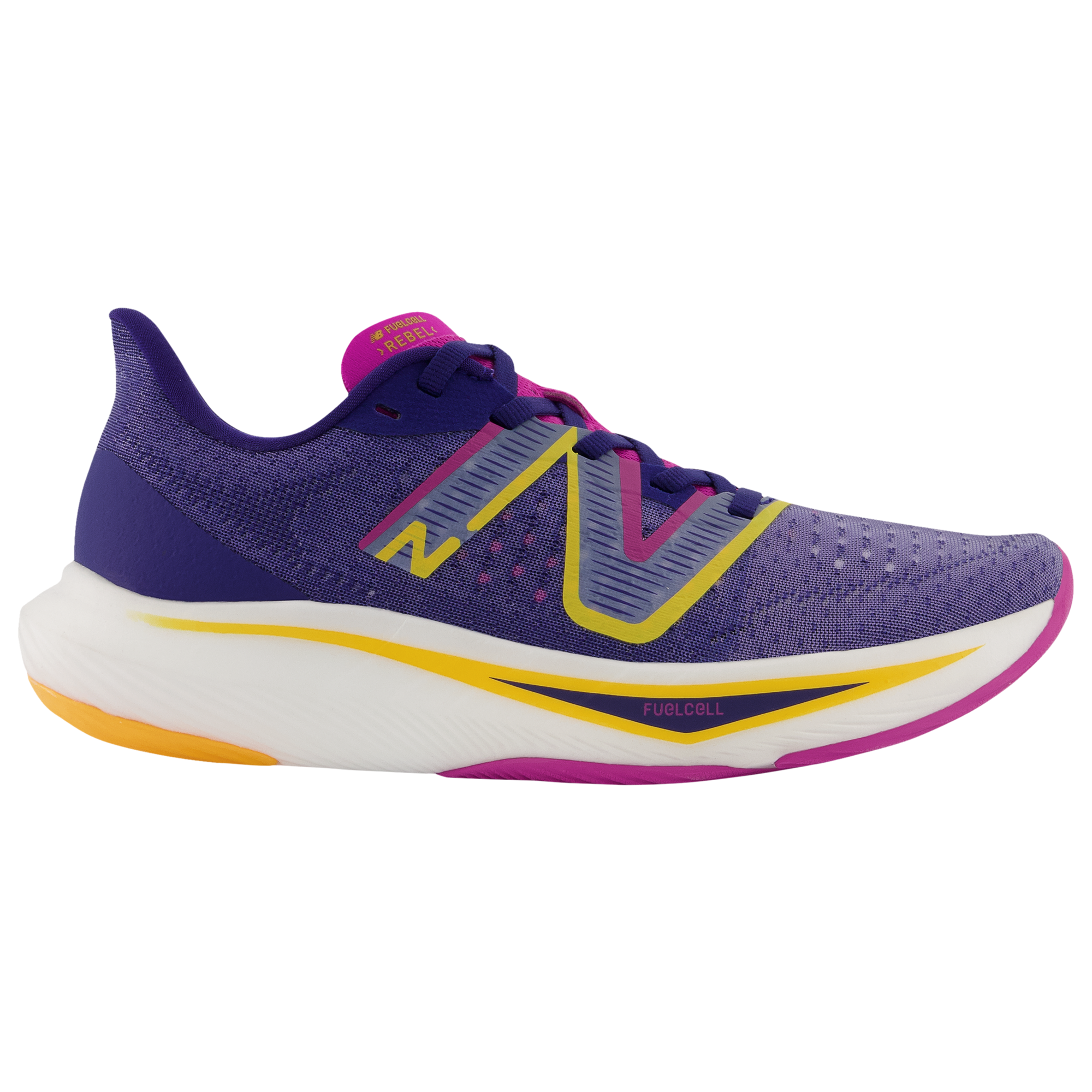 Women's New Balance FuelCell Rebel v3, Victory Blue/Magenta Pop, 7.5 B Medium
