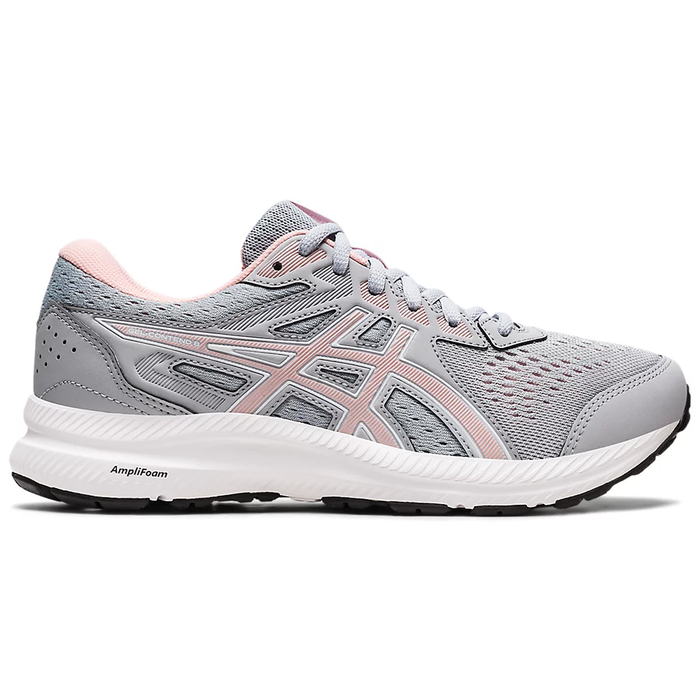 Women's Asics Gel-Contend 8, Piedmont Grey/Frosted Rose, 10 D Wide