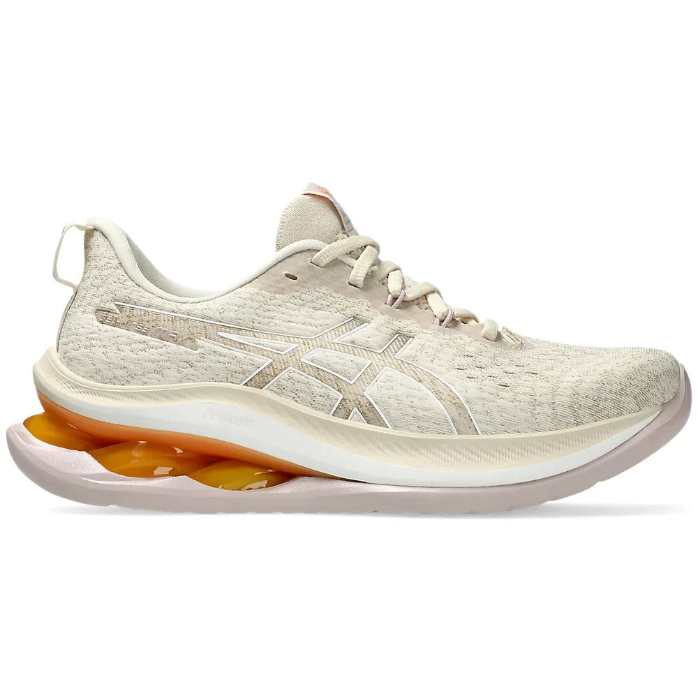 Women's Asics Gel-Kinsei Max, Oatmeal/White, 8 B Medium