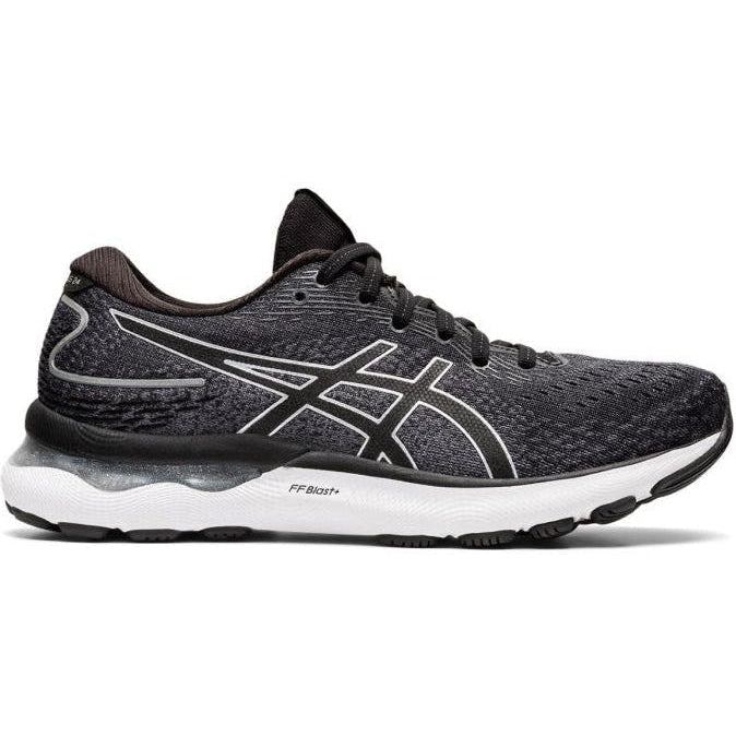 Women's Asics Gel-Nimbus 24, Black/Pure Silver, 12 D Wide