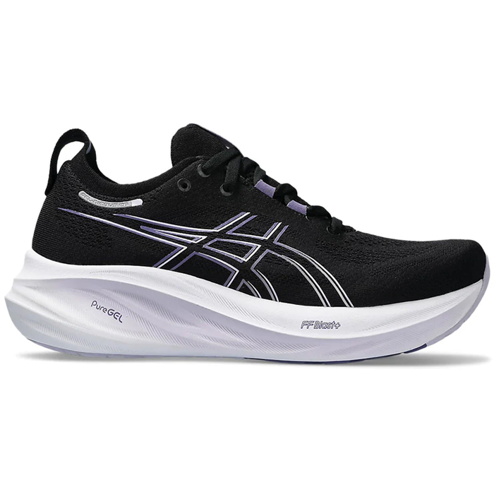 Women's Asics Gel-Nimbus 26, Black/Dusty Purple, 8 B Medium