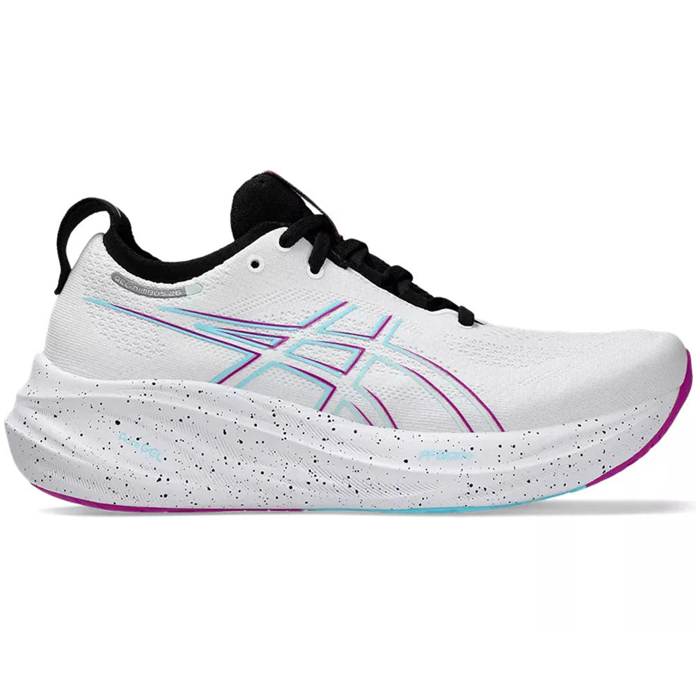 Women's Asics Gel-Nimbus 26, White/Soothing Sea, 10 B Medium