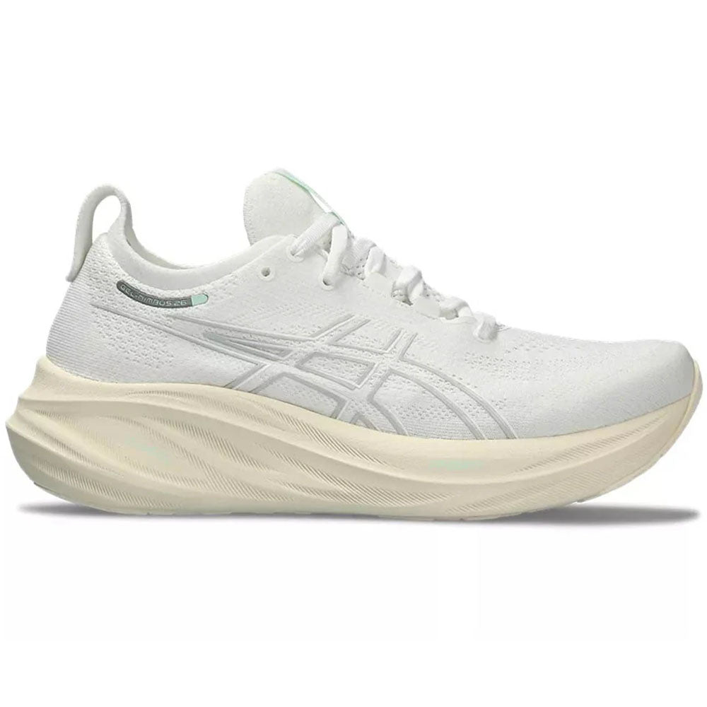 Women's Asics Gel-Nimbus 26, White/White, 11.5 B Medium