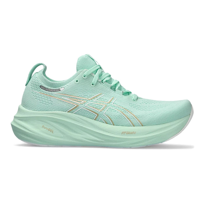 Women's Asics GEL-Nimbus 26, Mint Tint/Pale Mint, 6 D Wide