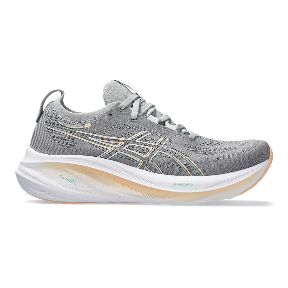 Women's Asics GEL-Nimbus 26, Sheet Rock/Pale Mint, 7.5 B Medium