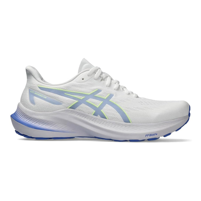 Women's Asics GT-2000 12, White/Sapphire, 10 D Wide