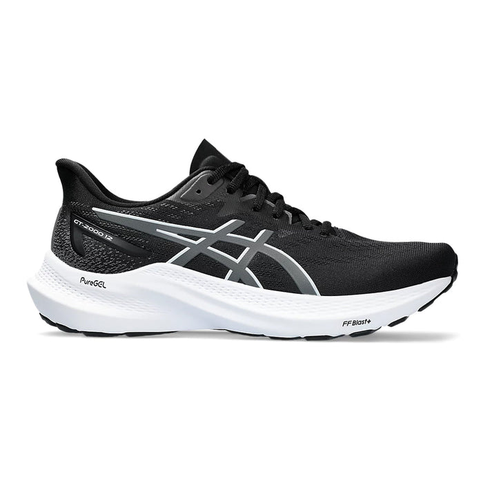 Women's Asics GT-2000 12, Black/Carrier Grey, 11 D Wide