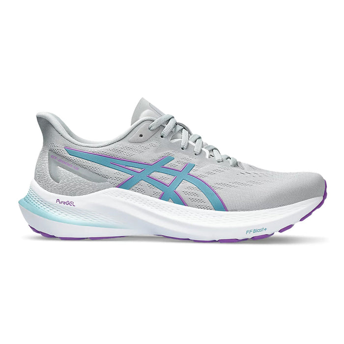 Women's Asics GT-2000 12, Piedmont Grey/Gris Blue, 10.5 B Medium