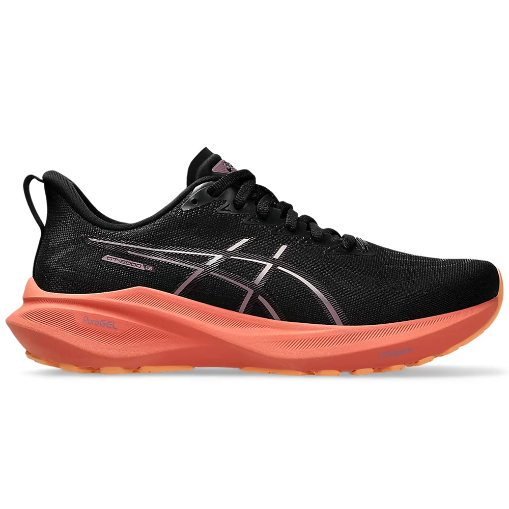 Women's Asics GT-2000 13, Black/Dark Aubergine, 6.5 B Medium