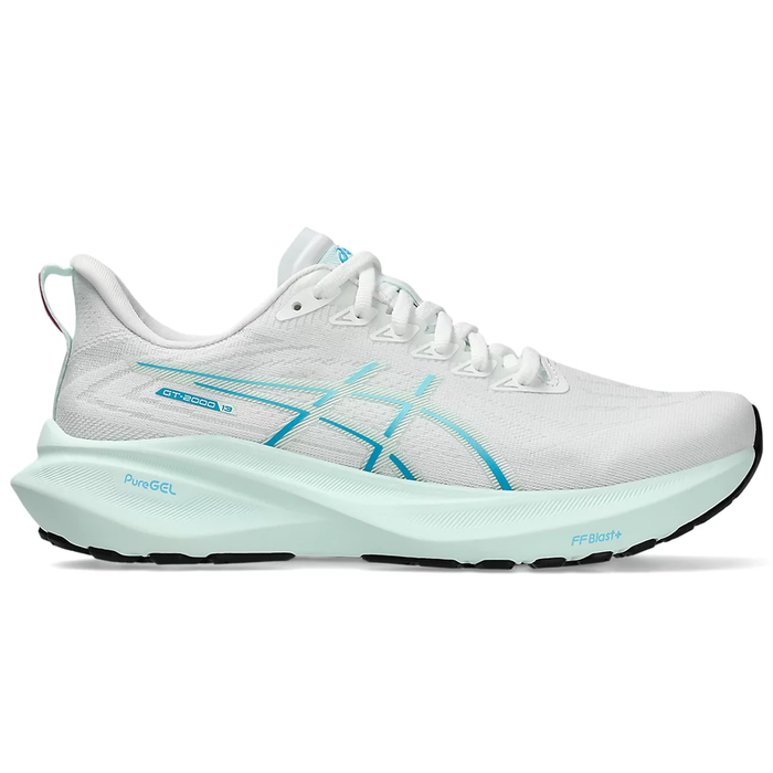 Women's Asics GT-2000 13, White/Soothing Sea, 10 B Medium