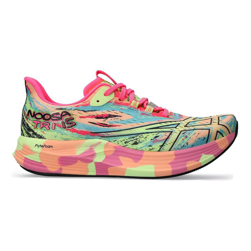 Women's Asics NOOSA TRI 15, Summer Dune/Lime Green, 11 B Medium