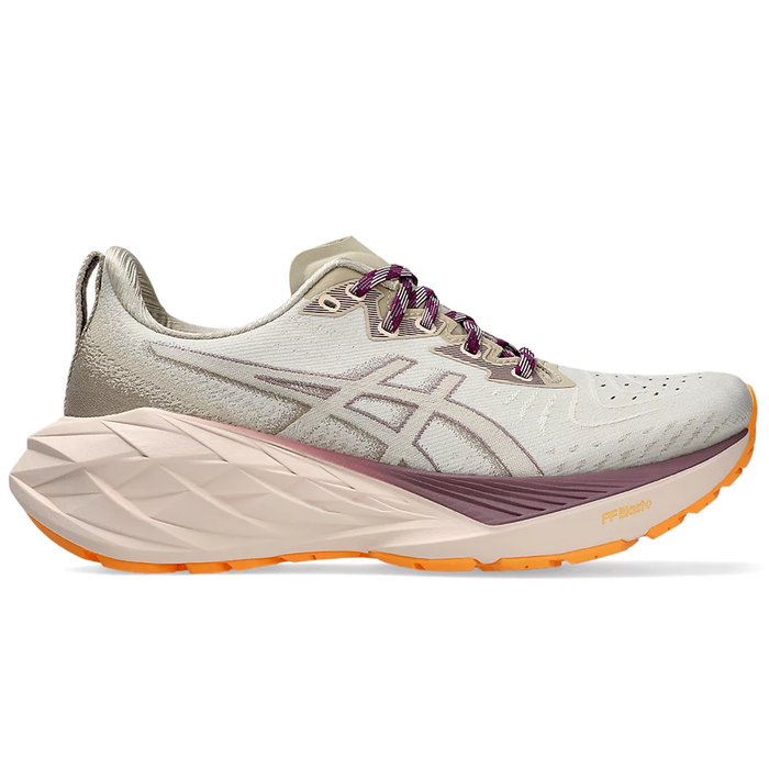 Women's Asics Novablast 4 TR, Nature Bathing/Pearl Pink, 7 B Medium