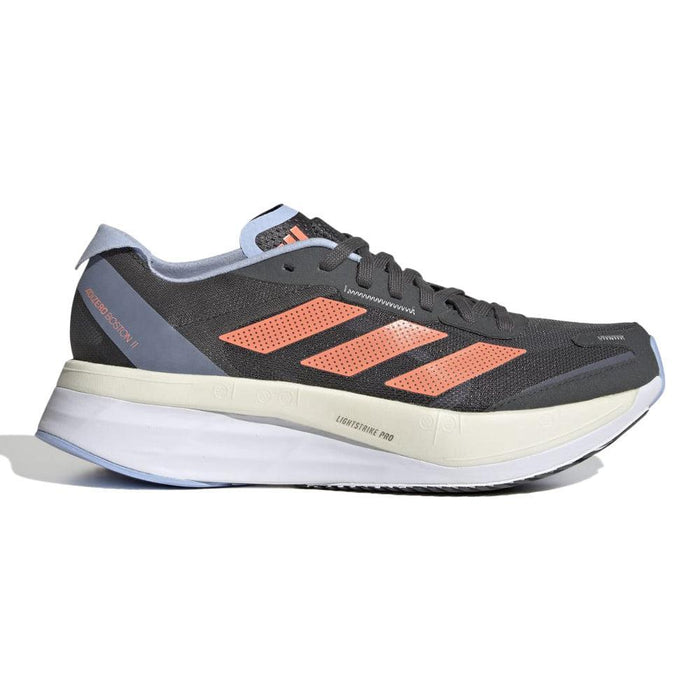 Women's Adidas Adizero Boston 11, Grey Six/Coral Fusion/Blue Dawn, 9 B Medium