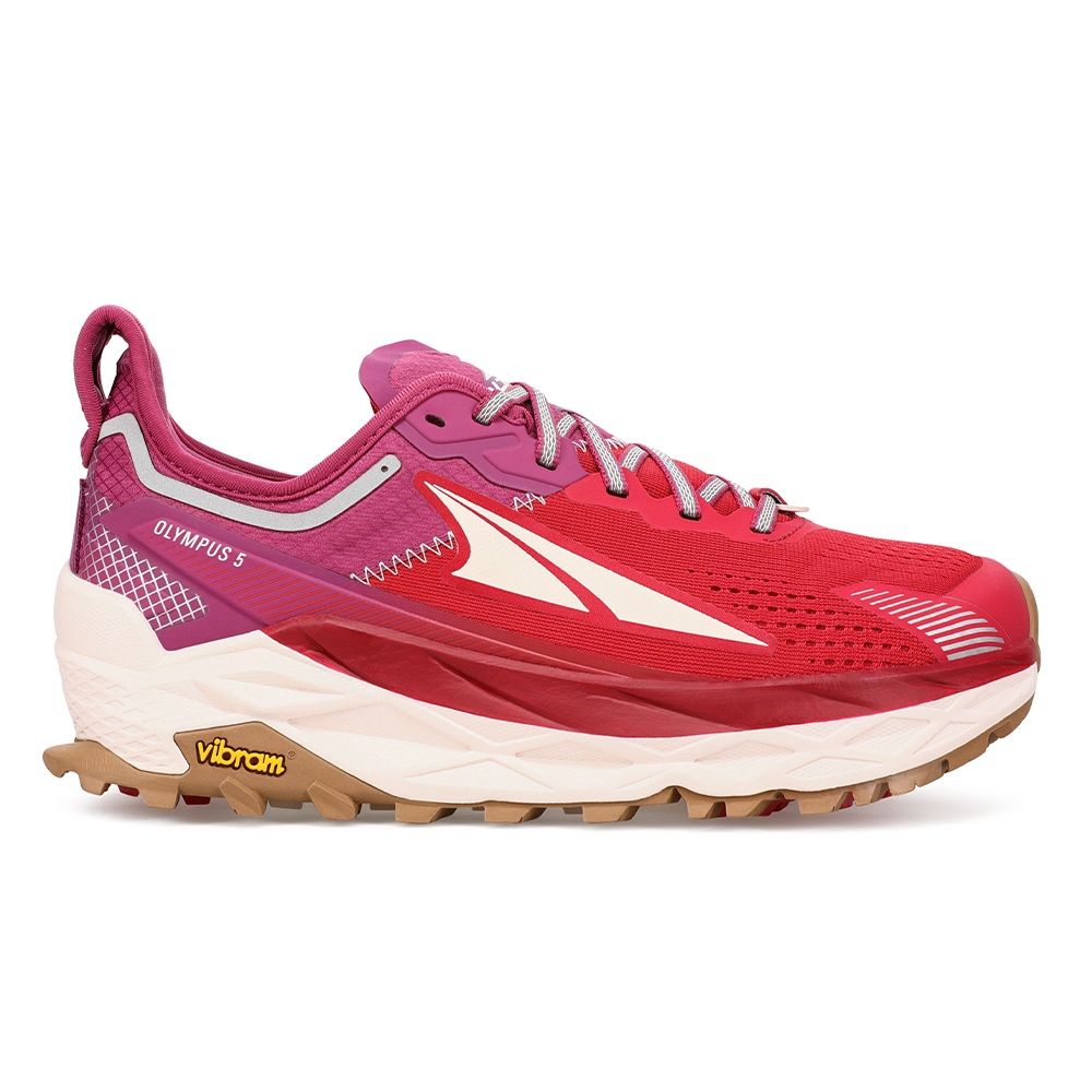 Women's Altra Olympus 5, Raspberry, 9 B Medium