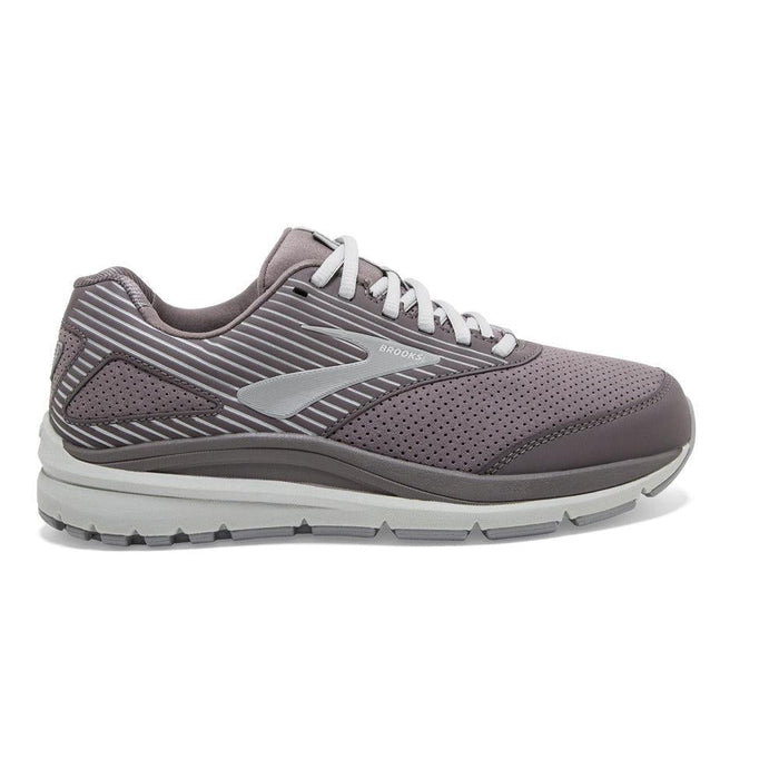 Women's Brooks Addiction Walker Suede, Shark/Alloy/Oyster, 7.5 B Medium