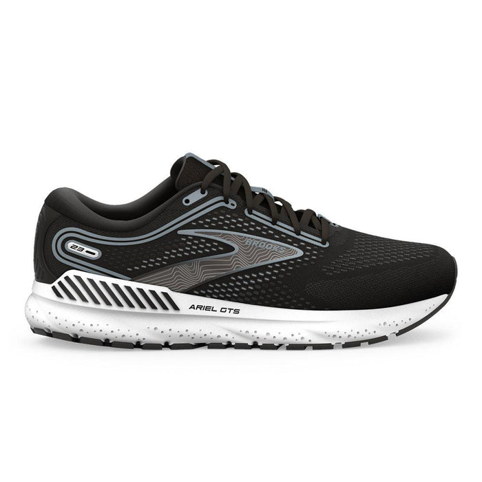 Women's Brooks Ariel GTS 23, Black/Grey/White, 8 2E Extra Wide