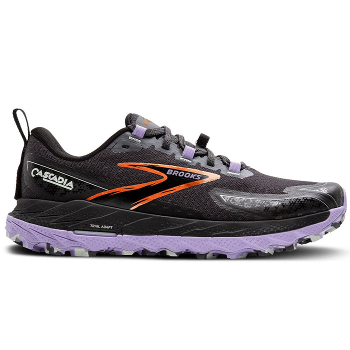 Women's Brooks Cascadia 18, Ebony/Sweet Lavender/Copper, 6.5 B Medium