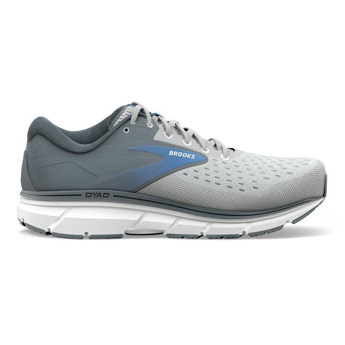 Women's Brooks Dyad 11, Grey/White/Blue, 7 B Medium