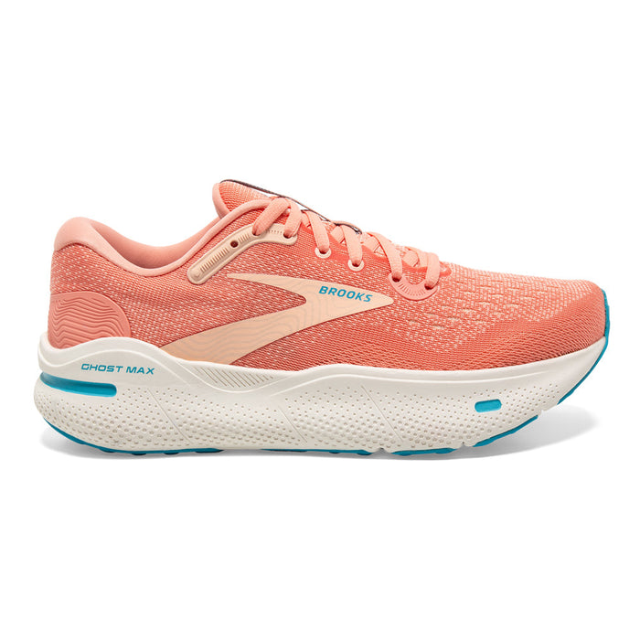 Women's Brooks Ghost Max, Papaya/Apricot/Blue, 10.5 B Medium