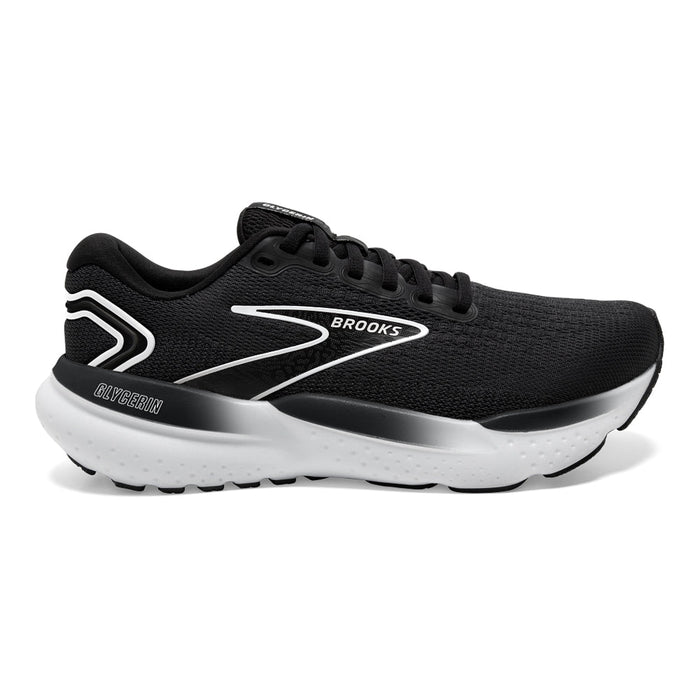 Women's Brooks Glycerin 21, Black/Grey/White, 5.5 B Medium