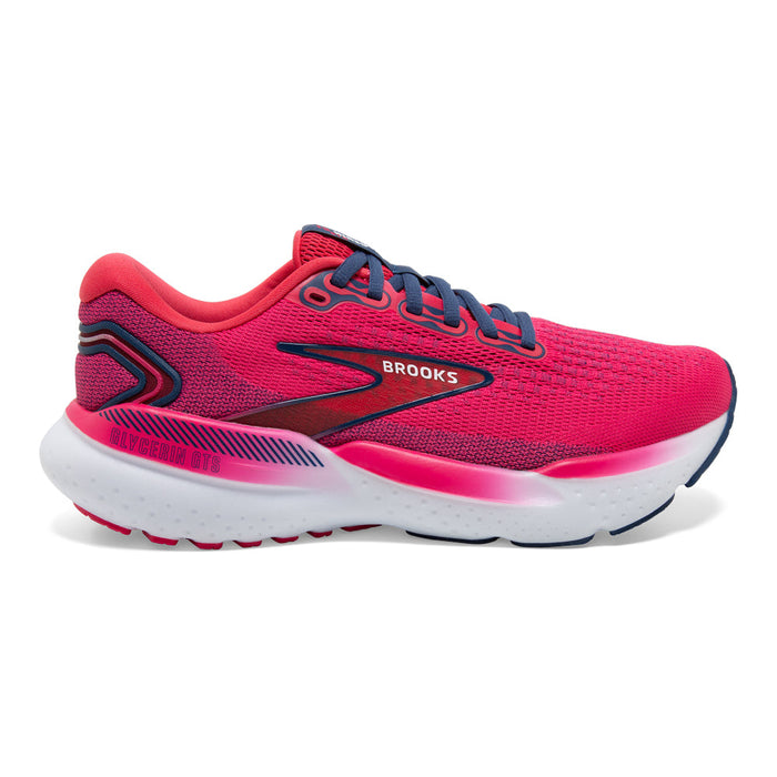 Women's Brooks Glycerin GTS 21, Raspberry/Estate Blue, 7.5 B Medium