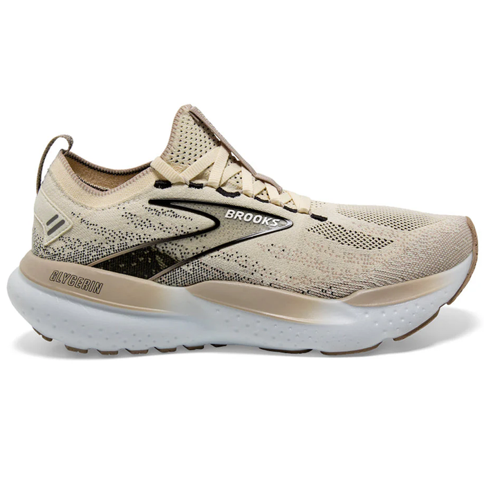 Women's Brooks Glycerin StealthFit 21, Coconut/Chateau Grey/Black, 11.5 B Medium