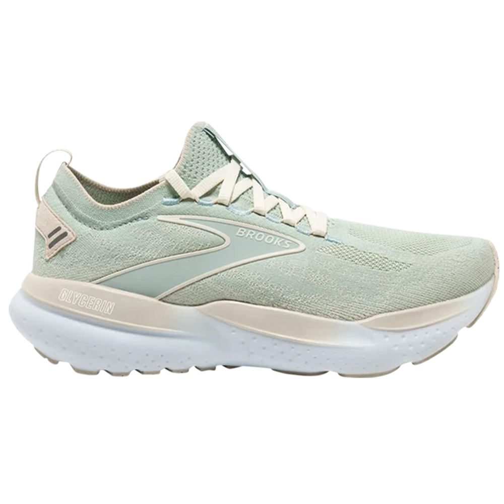Women's Brooks Glycerin StealthFit 21, Surf/Marshmallow/Cream, 5.5 B Medium