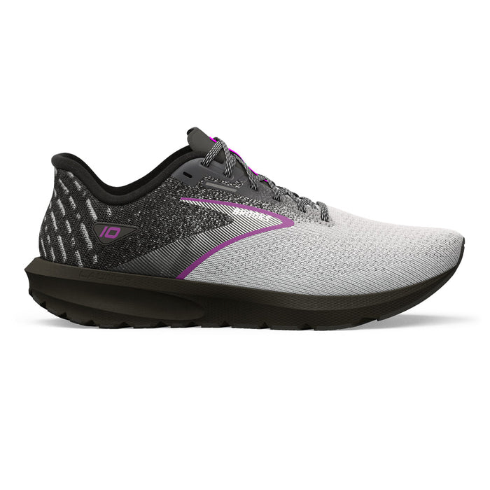 Women's Brooks Launch 10, Black/White/Violet, 5 B Medium