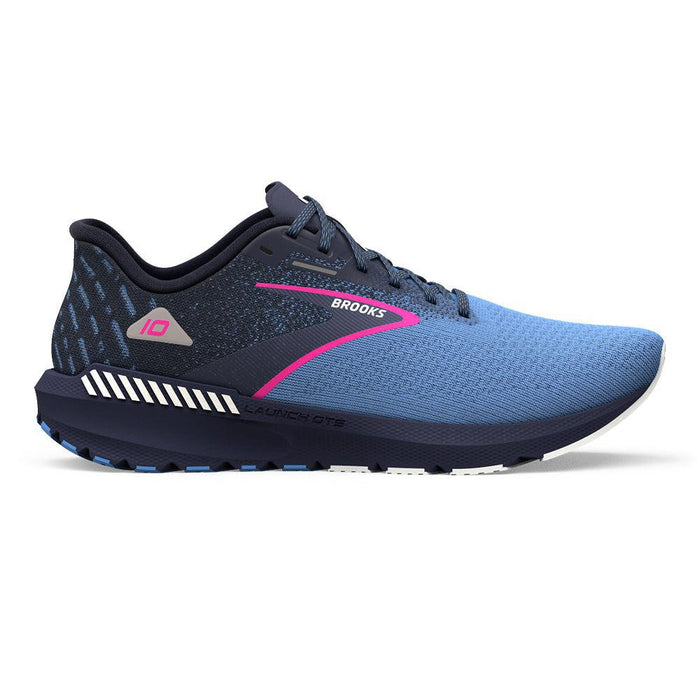 Women's Brooks Launch GTS 10, Peacoat/Marina Blue/Pink Glo, 5.5 B Medium