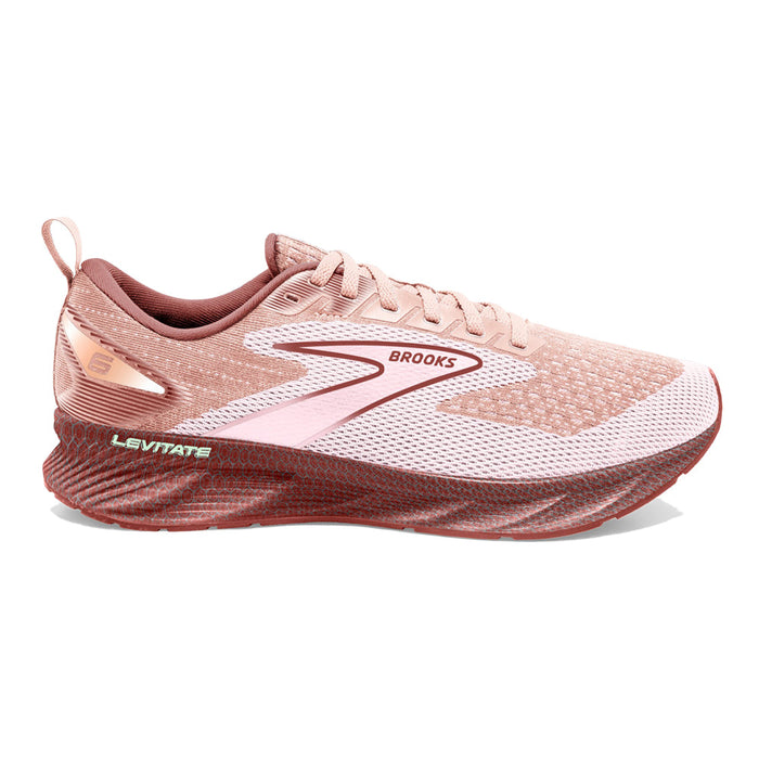 Women's Brooks Levitate 6, Peach Whip/Pink, 11.5 B Medium