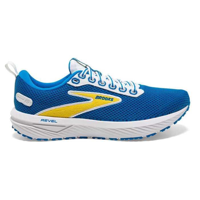 Women's Brooks Revel 6, Blue/Yellow, 11 B Medium