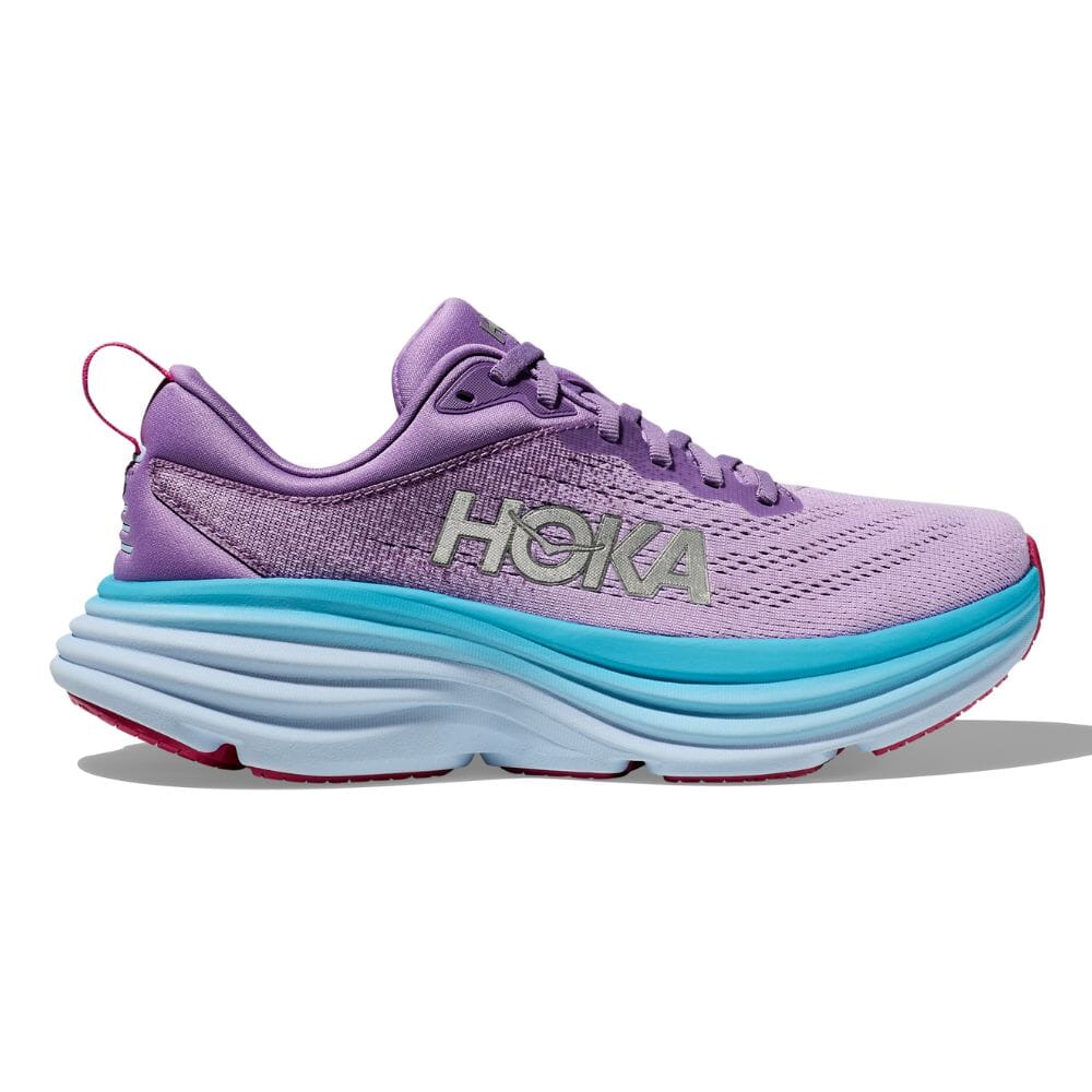 Women's Hoka Bondi 8, Chalk Violet/Pastel Lilac, 8.5 B Medium