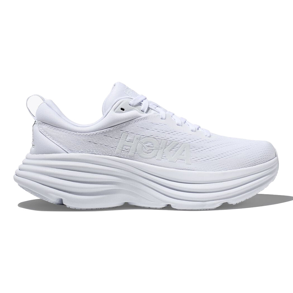 Women's Hoka Bondi 8, White/White, 8 B Medium