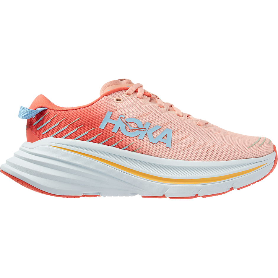 Women's Hoka Bondi X, Camellia/Peach Parfait, 11 B Medium