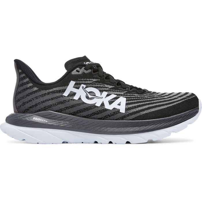 Women's Hoka One One Mach 5, Black/Castlerock, 6 B Medium