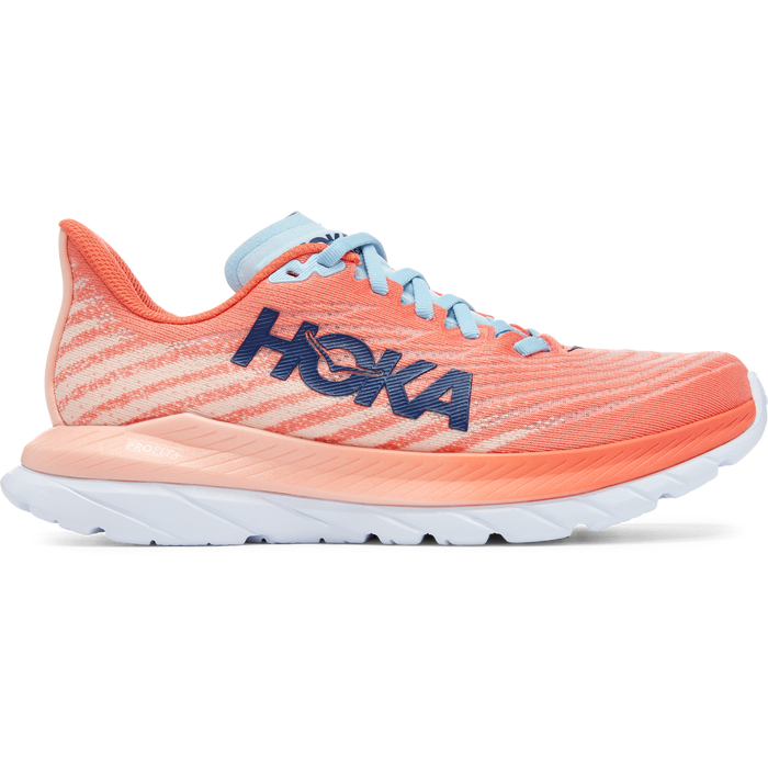 Women's Hoka One One Mach 5, Camellia/Peach Parfait, 11 B Medium