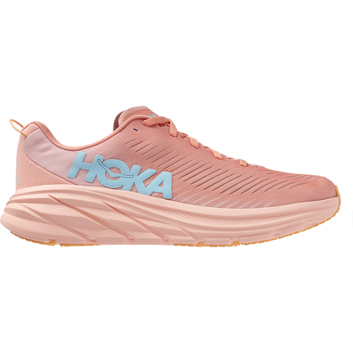 Women's Hoka One One Rincon 3, Shell Coral/Peach Parfait, 9.5 B Medium