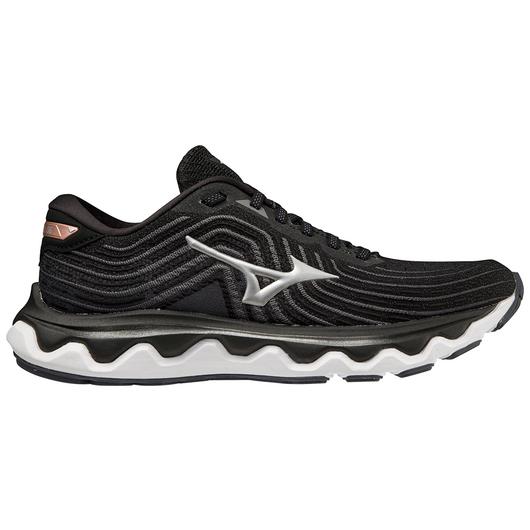 Women's Mizuno Wave Horizon 6, Black/Silver, 12 B Medium