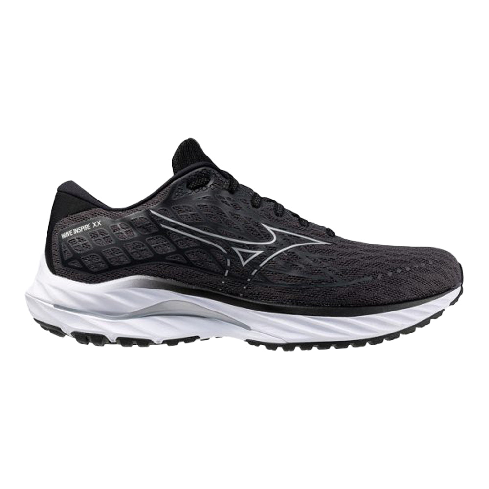 Women's Mizuno Wave Inspire 20, Ebony/White, 10 B Medium