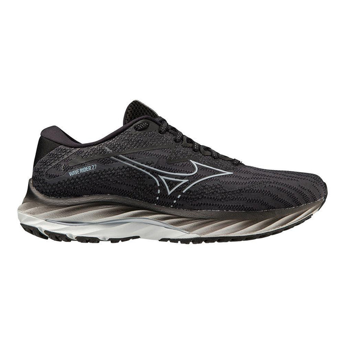 Women's Mizuno Wave Rider 27, Ebony/Snowcrest, 7.5 D Wide