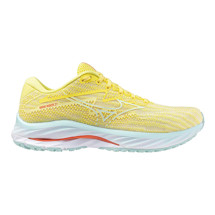 Women's Mizuno Wave Rider 27, Anise Flower-White, 9.5 B Medium