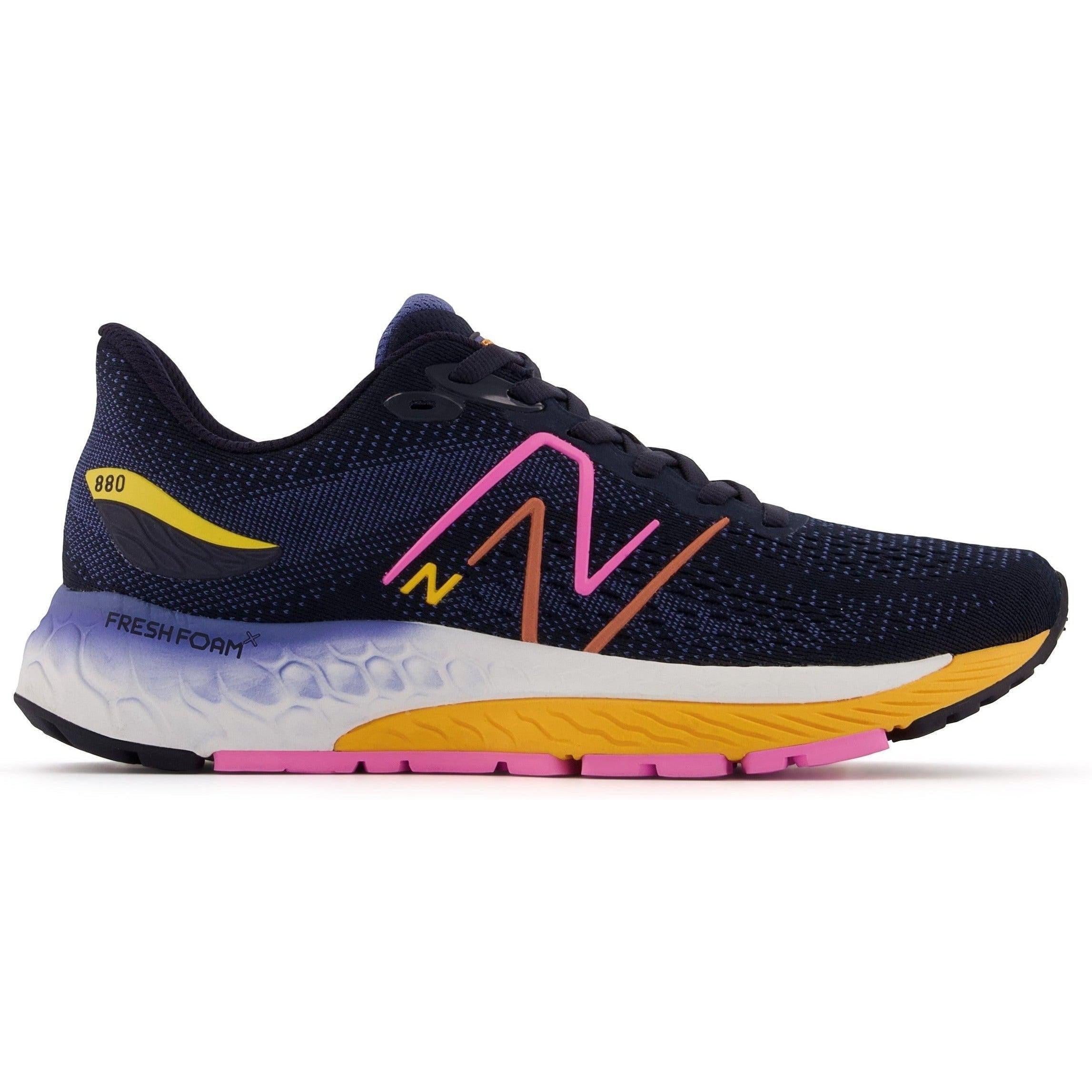 Women's New Balance Fresh Foam X 880v12, Eclipse/Vibrant Apricot, 9 2E Extra Wide