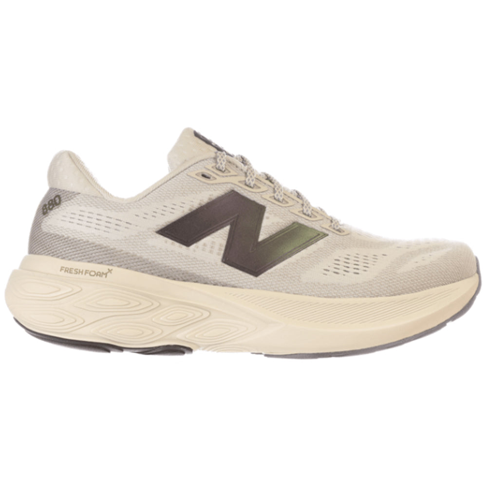 Side view on white background of Womens New Balance Fresh Foam 880 running shoe in Shipyard/Arid Stone/Castlerock, Medium (Regular) width