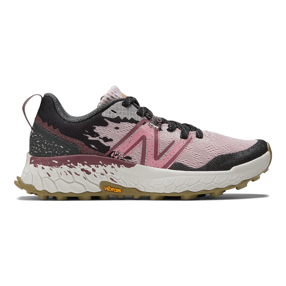 Women's New Balance Fresh Foam X Hierro V7, Stone Pink/Black Top, 9.5 B Medium